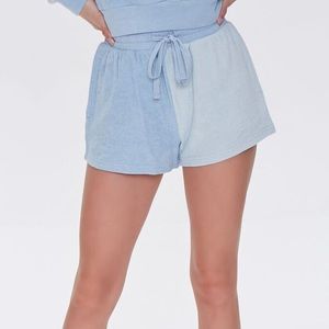 Blue terrycloth shorts
